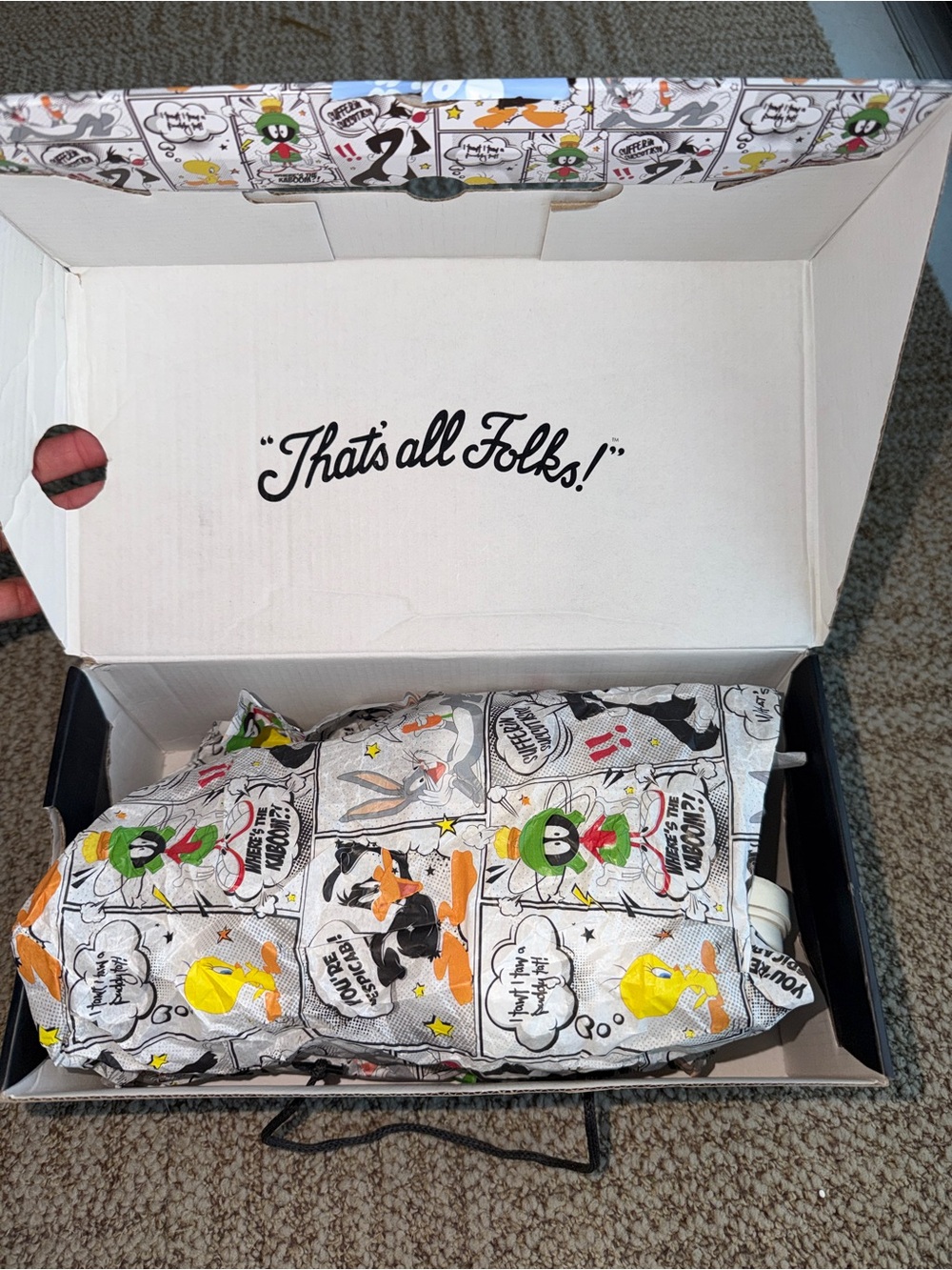 Limited Edition - Aldo White Looney Tunes (Tweety & Sylvester) Slide Sandals - Picture 6 of 8